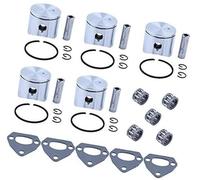 Pexorin 5 joints de silencieux (40 mm) for roulement à aiguilles et segment piston, for tronçonneuse Husqvarna 41 141 141LE 142 142E #530069454 Remplacement du segment de piston de la tondeuse à
