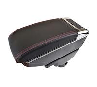 Pexorin Accoudoir de Console centrale en cuir, boîte rangement for accoudoir, for Suzuki, SX4 2007 - 2013, for Fiat, Sedici Accoudoir de voiture(Red thread)