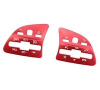 Pexorin Autocollant de bouton, for Benz, for A W177 2019 2020 intérieur voiture décoration volant Autocollants réparation LHD Kit de boutons de volant(BLACK Red)