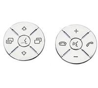 Pexorin Autocollant de bouton, for Mercedes, for Benz, for Classe GL 2010 2011 intérieur voiture volant revêtement d'habillage réparation Kit de boutons de volant