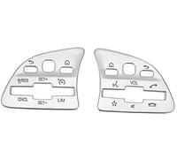Pexorin Autocollant de bouton, for Mercedes, for Benz, for classe GLA H247 2020 2021, conduite à gauche, volant voiture, autocollant paillettes, réparation couverture cadre Kit de boutons de volant