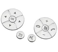 Pexorin Autocollant de bouton, for Mercedes, for Benz, for classe GLK X204 2008-2012 pré-mise à jour autocollants décoratifs for interrupteur volant voiture Kit de boutons de volant(Silver)