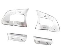 Pexorin Autocollant de bouton, for VW, for Passat, 2016 2017 2018 2019, volant voiture, autocollant à paillettes, couverture cadre décoratif Kit de boutons de volant(BLACK C)