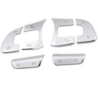 Pexorin Autocollant de bouton, for VW, for Passat, 2016 2017 2018 2019, volant voiture, autocollant à paillettes, couverture cadre décoratif Kit de boutons de volant(BLACK A)