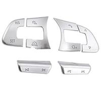 Pexorin Autocollant de bouton, for VW, for Passat, 2016 2017 2018 2019, volant voiture, autocollant à paillettes, couverture cadre décoratif Kit de boutons de volant(BLACK B)