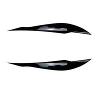 Pexorin Bandeau Sourcil de Phare Avant 2 pièces couvercles de couvercle d'oeil phare Abs carbone lampe sourcils garniture autocollants, pour série 3 318i 320i 2012-2018, pour Bmw(Gloss Black)