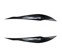 Pexorin Bandeau Sourcil de Phare Avant 2 pièces couvercles de couvercle d'oeil phare Abs carbone lampe sourcils garniture autocollants, pour série 3 318i 320i 2012-2018, pour Bmw(Carbon Fiber Pattern)