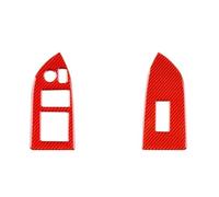 Pexorin Bandes de garniture intérieure voiture, for Toyota, for GT86 2012-2020, autocollant, cadre bouton commutateur fenêtre, intérieur Garniture de tableau de bord(LHD Red A)