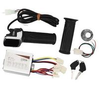 Pexorin Contrôleur électrique 24V 500W Poignée d'accélérateur Écran carré Contrôle de Vitesse Alliage d'aluminium Caoutchouc, for Moteur et Scooter Kit de Compteur pour Scooter