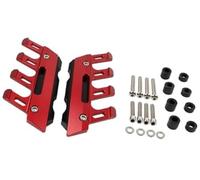 Pexorin Couvre-Fourche de Moto 1 Paire pour Avant Universelle, pour Garde-Boue K Couvercle de Protection latéral en Aluminium Rouge, pour Moto