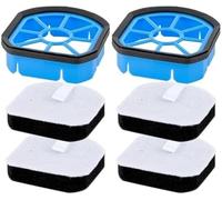 Pexorin Ensemble de couvercles de réservoir avec filtre éponge sur mesure, for aspirateur sans fil Bissell SpinWave+, modèles 3764 Filtre pour aspirateur(BLACK Filter Kit-6 Pcs)