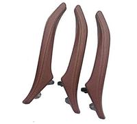 Pexorin Ensemble de poignée de porte en cuir for passager intérieur gauche droit, for, série 5 F10 F11 F18 520i 523i 525i 528i 535i Poignée de porte intérieure(Red Brown)