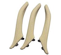 Pexorin Ensemble de poignée de porte en cuir for passager intérieur gauche droit, for, série 5 F10 F11 F18 520i 523i 525i 528i 535i Poignée de porte intérieure(Beige)