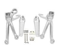Pexorin Ensemble de Supports de Repose-Pieds arrière de Moto, for Suzuki, for GSXR1000 GSXR 1000 2003-2004 K3 K4 Repose-Pieds pour Moto(Silver)