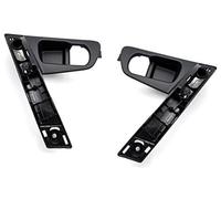 Pexorin For NISSAN, for Qashqai, J10 2007-2015 Base de poignée de porte de voiture poignée interne poignée argentée couvercle ABS Poignée de porte intérieure(BLACK Handle 2pcs)