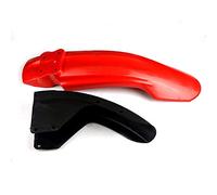 Pexorin Garde-Boue Avant de Moto Complet for, YBR125 YBR125G YBR 125 Dirt Bike Off Road Guard Garde-Boue Garde-Boue de Moto(Red Set)
