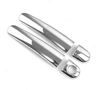Pexorin Garniture de poignée de porte extérieure de voiture en ABS chromé et fibre de carbone, for TT MK1 A2 2000 2001 2002 2003 2004 2005 Couvre-poignée de porte de voiture(Silver 2)
