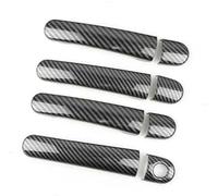 Pexorin Garniture de poignée de porte extérieure de voiture en ABS chromé et fibre de carbone, for TT MK1 A2 2000 2001 2002 2003 2004 2005 Couvre-poignée de porte de voiture(BLACK Carbon Texture a)