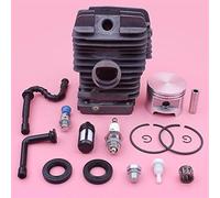 Pexorin Kit cylindre-piston 49mm, for tronçonneuse MS390 MS290 039 029 11270201216 11173505800, ligne de filtre à joint d'huile de carburant Kit de roulements de vilebrequin pour tronçonneuse