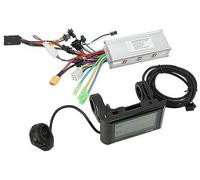 Pexorin Kit de contrôleur sans balais à écran LCD, contrôleur de Scooter électrique for vélo 500 W, for Guidon de 22,5 mm Kit de Compteur pour Scooter