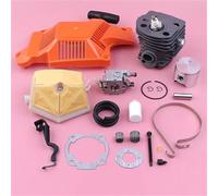 Pexorin Kit de démarrage piston cylindre 46 mm, for Husqvarna, pièce rechange tronçonneuse réglage bande frein chaîne filtre à air carburateur 55 51 Pièces détachées pour l'entretien du carburateur