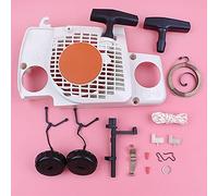Pexorin Kit de démarreur traction rembobinage recul, pièce tronçonneuse, bouchon mazout, ressort Contact d'arbre commutateur, for STIHL, for MS180 018 MS170 017 MS 180 170 Démarreur de tronçonneuse