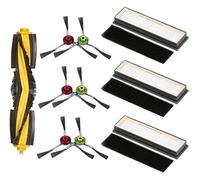 Pexorin Kit de filtres éponge for brosse latérale à rouleau, for aspirateur Deebot OZMO 950 920, 1 brosse à rouleau, 3 filtres, 3 éponges, 6 brosses latérales Filtre pour aspirateur