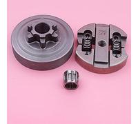 Pexorin Kit de roulement à aiguilles tambour pignon d'embrayage 3/8 6T, tronçonneuse 2500 25CC Kit d'embrayage