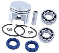 Pexorin Kit de segments piston 37 mm avec joint d'huile vilebrequin, for tronçonneuses STIIHL 017 MS170 MS 170 - Axe 8 Remplacement du segment de piston de la tondeuse à