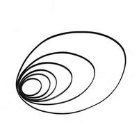 Pexorin Lot de 10 courroies distribution à boucle fermée GT2, caoutchouc, 2GT 6 mm, pièces d'imprimante 3D, 110/1220, pièce courroie synchrone Courroie de distribution pour imprimante 3D(BLACK 280mm)