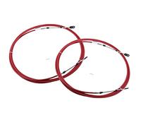 Pexorin Lot de 2 câbles Changement Vitesse d'accélérateur for télécommande, remplace Les pièces Moteur Bateau Marin, for Yamaha, système Direction, Rouge, 8 Pieds Câble d'alimentation Marine étanche