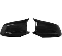 Pexorin Lot de 2 coques de rétroviseurs latéraux brillants, for BMW Série 5 F10 F11 pré-LCI 2011-2013 (aspect fibre de carbone) rétroviseur grand angle(BLACK Gloss Black)