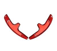 Pexorin Lot de 2 palettes de changement de vitesse for volant de voiture en fibre de carbone rouge, for Porsche, 991, for Cayman 981 2013-2016 et for Carrera, Boxster Palettes de changement de vitesse