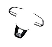 Pexorin Lot de 3 Garnitures Panneau Volant en Fibre Carbone for Voiture, décoration Cadre Autocollant, for Toyota, Yaris Ativ Vois 2022 2023 Autocollant pour Volant