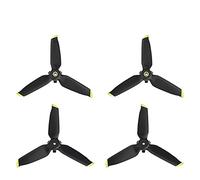 Pexorin Lot de 4 hélices à trois feuilles for drone, accessoires réduction du bruit dégagement rapide, for DJI, FPV Combo Remplacement de l'hélice du drone(2pairs Golden paddle)
