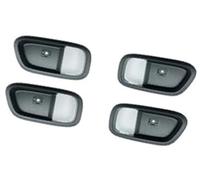 Pexorin Panneau de style de porte automatique Étui de poignée porte intérieure, pour Hyundai, pour Accent 2007 2008 2009 2010 2011 Fr 82620-1E000 Fl 82610-1E000 Rr 83620-1E00(BLACK 4pcs One Set)