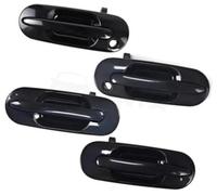 Pexorin Poignée de porte extérieure noire gauche droite Kit extérieur extérieur avant arrière 4 pièces, for CR-V CRV 1997 1998 1999 2000 2001 Poignée de porte intérieure