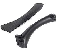 Pexorin Poignée de porte intérieure voiture noire gauche droite, pour BMW, pour série 3 E90 E91 316 318 320 325 328 couvercle d'encadrement de poignée de porte automatique(Black left set)