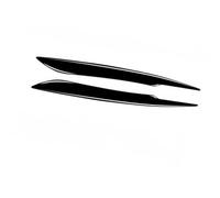 Pexorin Sourcils de phare, for A4 B7 S4 2006 2007 Piano Black Eyelid Eyelash Cover Trim Stickers Tuning extérieur protection pour paupières de phare de voiture