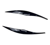 Pexorin Sourcils de phare, for Série 3 E90 E91 320i 330i Sedan Touring 2005-2012 Garniture de paupière Sourcils Paupières Couvercles protection pour paupières de phare de voiture(BLACK Gloss Black)