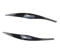Pexorin Sourcils de phare, for Série 3 E90 E91 320i 330i Sedan Touring 2005-2012 Garniture de paupière Sourcils Paupières Couvercles protection pour paupières de phare de voiture(BLACK Carbon Fiber)