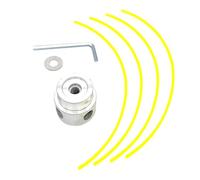 Pexorin Tête de Coupe-Bordures en Aluminium M10*1,25 avec Quatre Fils de for débroussailleuse et Coupe-Herbe Remplacement de la tête de Coupe