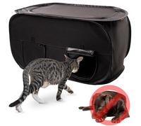 Pexter Bac à litière pour chat, résistant aux chiens, boîte à litière discrète et cachée, design piège à litière pour chaton avec fonction facile à nettoyer, poches de rangement pour pelle et