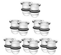 Pexveiuu Kit d'étirement d'oreille en acrylique transparent solide 00 g avec joints toriques en plastique de calibre 00 - Kit d'étirement d'oreille pour homme et femme