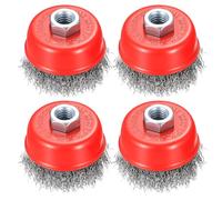 Peygre 4 Pcs Brosse Métallique pour Meuleuse, 75 mm, Conique