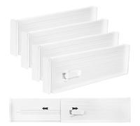 Peygre 4 Pcs Separateur Tiroirs Cuisine, Séparateur Tiroir Réglable de 27 à 47 cm, 9 cm de Hauteur pour Organisateur Tiroir Cuisine Bureau Salle de Bain