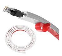 Peygre Goulotte Cache-Câble 2m Silicone Flexible, Auto-Adhésive, Blanche | Cache fil TV mural, passe câbles sol, flexible, auto-adhésif, gestion câbles, intérieur et extérieur, blanc, 2 mètres.