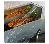 PEYNIR Couvercle Aquarium Couvercle d'aquarium Couvercle d'aquarium en Acrylique Transparent, Housse Amovible Temporaire Anti-sauts avec mangeoire(L19.7xW11.8in/50x30cm)