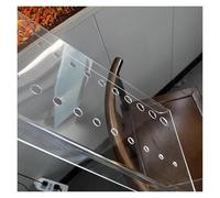 PEYNIR Couvercle Aquarium Couvercle supérieur Transparent en Acrylique pour Aquarium, Couvercle carré Anti-Saut de Poisson avec Trou, sans Cadre(L50xW25cm/19.7x9.8in)