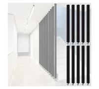 PEYNIR Poteau de partition Poteau de séparation de pièce à Lattes de Bois pour Couloir et escalier du Sol au Plafond Cloison Murale à colonnes avec Bases réglables(10posts(W 100cm),H 195cm)